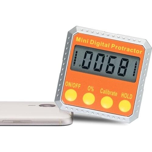 Digital Protractor Mini angle ruler Level / Bevel Gauge / Angle Gauge / Angle Finder angle measuring tool with Embedded Magnets