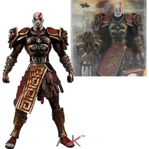 NECA Action Figure Newest 18CM God of War 2 Sword Edition Kratos Medusa Armor Open MouthMovable Doll Model Toy Funny Gfit