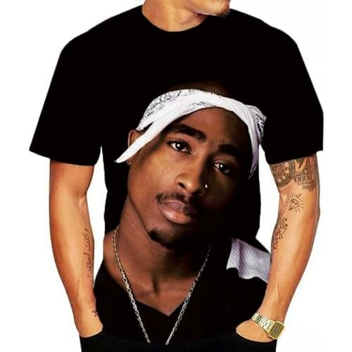 New Rock 2pac 3D Print Tupac Amaru Shakur Men T Shirt Graphic Streetwear Oversize tshirt Unisex Summer Short Sleeves Male Tees