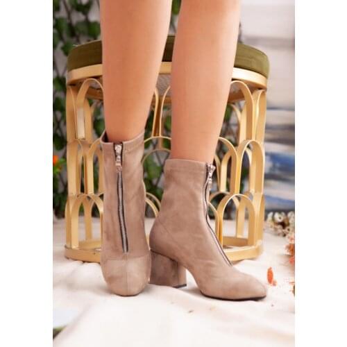 Jilberto Leona Mink Suede Front Zipper Short Boots 'Turkish' Quality 2021 Fashion Design Season Comfort Fast Shipping