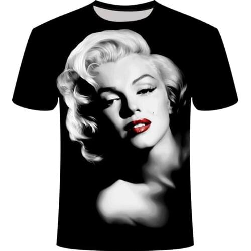 3D Printed Cool Marilyn Monroe Printed T Shirt Sexy Women Men TOP Tees 2019