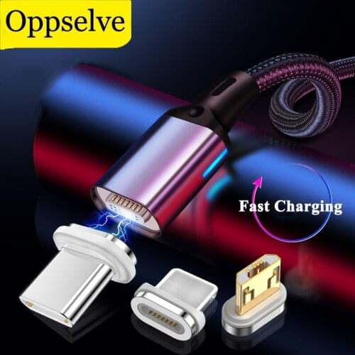 Magnetic Cable Micro USB C Fast Charging Adapter with LED Indicator Data Charger for Samsung iPhone 13Mobile Phone Wire USB Cord