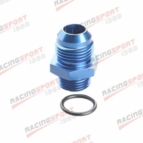 Male AN12 12AN Flare To -12AN Straight Cut O-Ring Fitting Blue