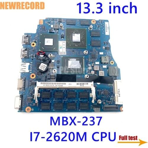 NEWRECORD A1820747A V030 1P-0111200-A013 for SONY VPCSB MBX-237 laptop motherboard 13.3 inch I7-2620M CPU 4G RAM main board