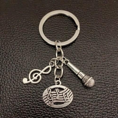 New Music Teacher Keychain Music Keyring Pianist Gift Music Microphone Guitar accessories Make your favorite souvenirs