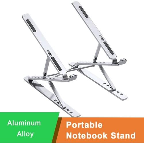 Aluminum Alloy Laptop Stand for 11 to 17.3 inch Notebook Portable Double Adjustable Holder Base Support For Macbook Computer PC