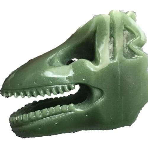 Natural Obsidian Green Aventurine Crystal Dinosaur Head Statue Chakras Stone Quartz Mineral Energy Reiki Healing Home Decor Gift