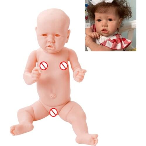 Bebe Reborn Doll 22Inch Lifelike Newborn Reborn Baby Silicone Vinyl Unpainted Unfinished Doll Parts DIY Blank Doll Kit In Stock