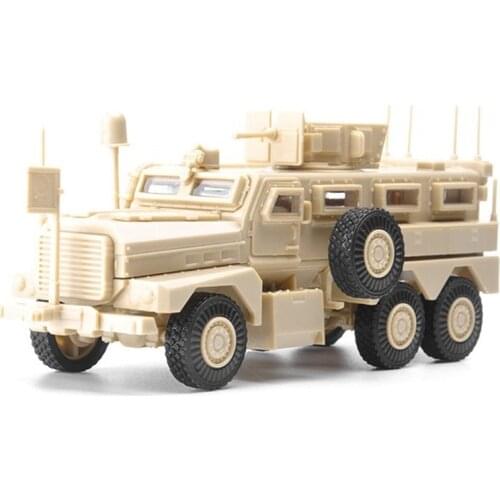 1:72 4D Assembly Model Cougar 6X6 Lightning Protection Vehicle Anti-ambush Vehicle Rubber-free Military Gifts for Boys