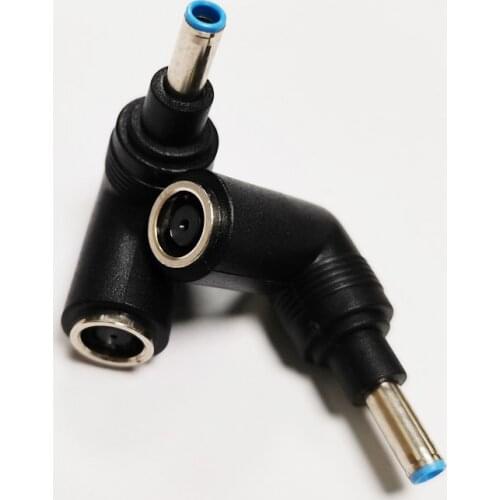 NCHTEK 90 Degree Right Angled DC 4.5x3.0mm Male to DC 7.4x5.0mm Female Plug For HP Dell Laptop/Free Shipping/10PCS