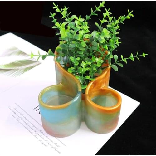 Silicone Mold DIY Pen Holder Desk Organizer Decoration Table Decor Epoxy Resin Handmade Crafts Molds Gifts Cup Unique