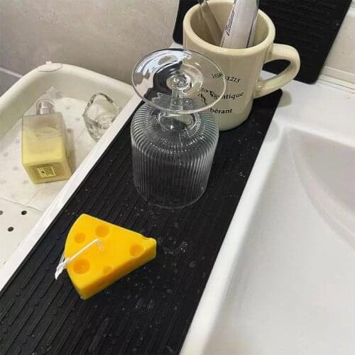 Silicone Kitchen Drain Mat Dish Drying Mat Heat Resistant Placemat Dinner Plate Water Filter Rack Non-slip Mat Anti-scald Mat