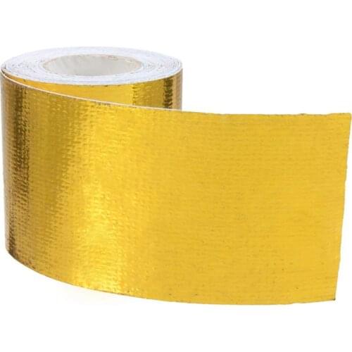 5/9/10M Car Exhaust Pipe Heat Insulation Waterproof Aluminum Foil Tape Decorative Tape Universal Use For Car Exhaust Pipe