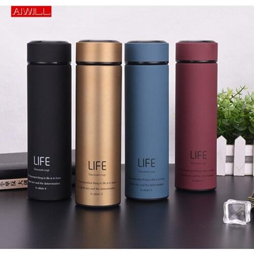 AIWILL Stainless Steel Thermal Cup 450ml Tea Mug With Strainer Thermo Mug Thermos Coffee Cup Stainless Steel Thermal Bottles