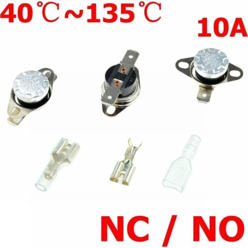 Thermostat Switch 60C 40C 50C 70C 80C 100C DegC 10A NC Normally Close NO Normal Open Thermal Sensor Temperature Switches KSD301