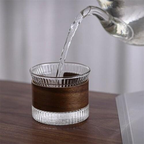 Japanese Style Anti-Scalding Heat Resistant Glass Tea Cup Household Hammered Transparent Teacups Creative Office Water Mug