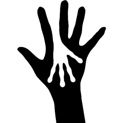 10cm*14cm Alien Hands Funny Vinyl Car Window Sticker Decals Black/Silver S6-3279