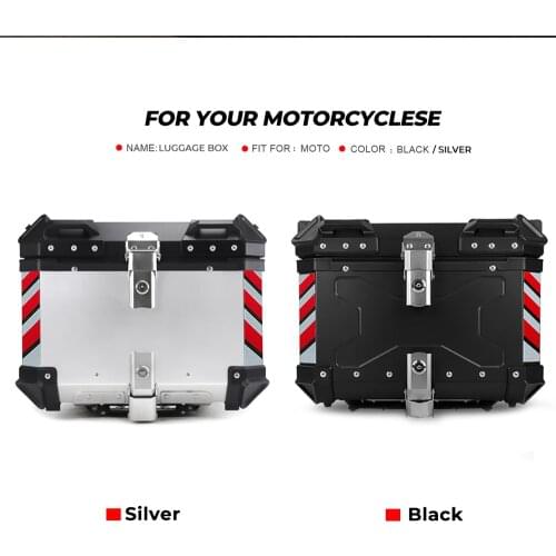 Rear Toolbox Trunk Motorcycle Luggage Helmet Key Lock Case Storage Top Accessories Tool Box Waterproof CNC Aluminum