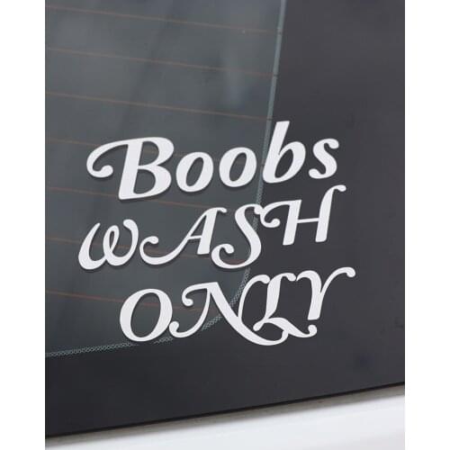 ZTTZDY 14CM*12.7CM Funny Boobs Wash Only Vinyl Motorcycle Car-styling Car Sticker Decal Black Silver ZJ2-0050