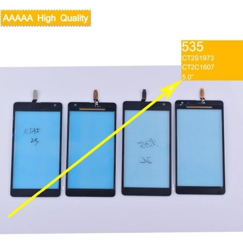 10Pcs/lot For Nokia Microsoft Lumia 535 N535 CT2S1973 CT2C1607 Touch Screen Touch Panel Sensor Digitizer Front Glass Touchscreen