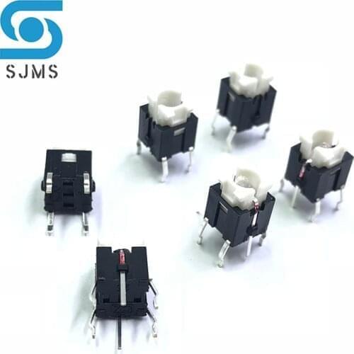100Pcs 6*6*8.4mm Through Hole Micro Push Button Tactile Momentary Switch With LED Sample Reset switch with lamp