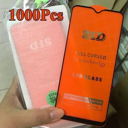 1000pc 21D Full Glue Tempered Glass Screen Protector Film For INFINIX Note 10 Pro HOT Play ZERO 8 8i X657 X683 X687 X690 SMART 5