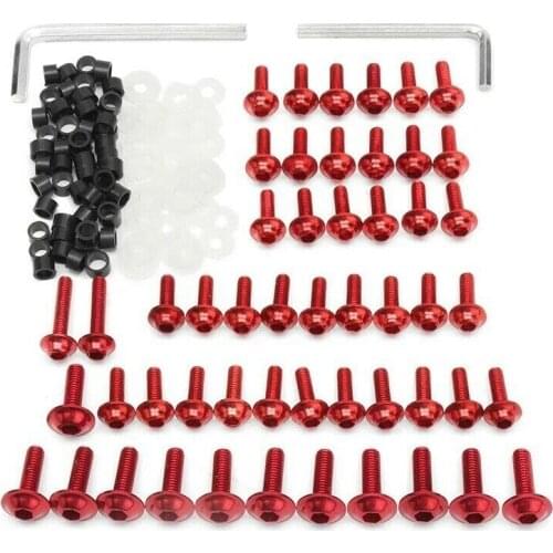158PCS Universal Motorcycle Fairing Screws Nuts Kit Moto Body Work Bolts Screw for Yamaha YZF R1 R6 R3 2004- 2008