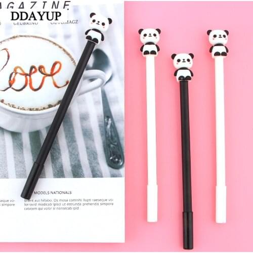 2 Piece Cute Gel Pen Panda Stationery Cartoon Animals Pen Gel Pen School Office Kawaii Supply panda Handles Creative Gift