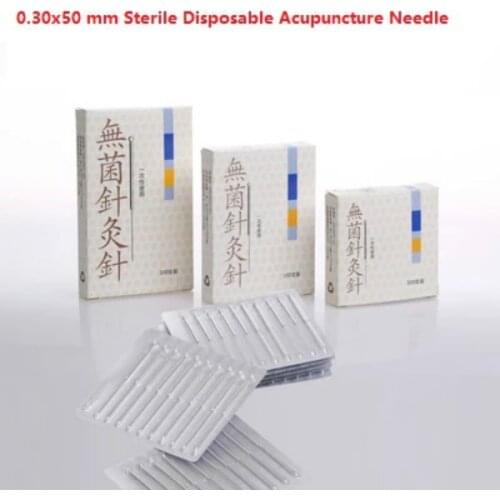3 boxes 0.30x50mm 0.25x40mm Sterile Disposable Acupuncture Needles - without acupuncture tubes 100 piece/box