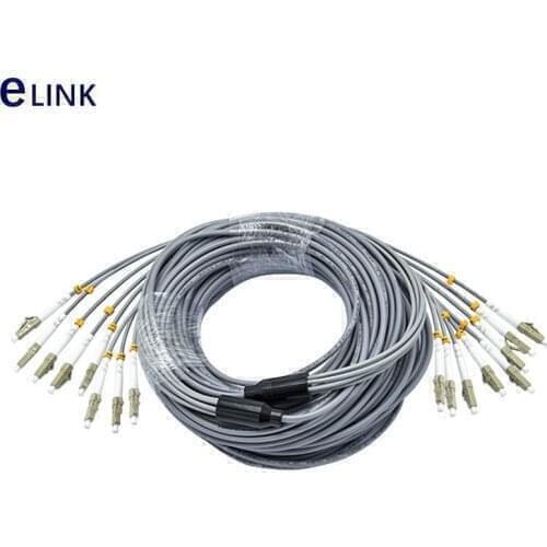 40mtr 8 core Armored fiber patchcords MM SC LC FC ST UPC Multimode 8C fibers Armored optical fibre jumper cable ELINK ftth 100M