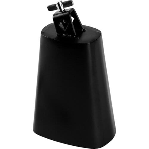 6-inch Metal Cowbell Percussion Drum Accessory with Cowbell Clamp