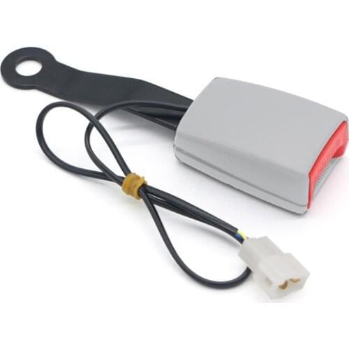 7/8" Camlock Auto Car Front Seat Belt Buckle Padding Socket Plug Connector with Warning Cable