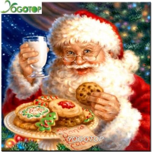 Diamond Embroidery Christmas Santa Claus DIY Diamond Painting Pattern Rhinestones Sale Diamond Mosaic Needlework gift YY3431