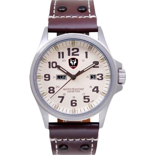 Hnlgnox Mens Avaitor Watches Military Tritium Watches Pilot T25 Luminous Sport 20Bar Waterproof Quartz Wristwatches Week Date