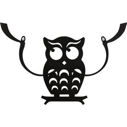 Black Iron Owl Toilet Paper Holder Wall-Mounted Paper Roll Kitchen Bathroom 85DA