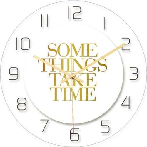 English Letter Number 3D Digital Wall Clock 12 Inch Decorative Modern Design Big Silent Acrylic Kitchen Watch Mural for Home Dec