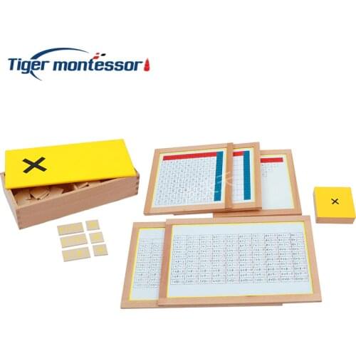 Montessori Wooden Mathematics Materials Multiplication Working Charts Toys