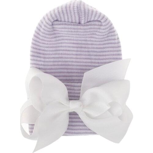 Baby Hat Double Thickened Bow Cap Baby Cotton Hospital Hat for Newborn 0-3 month N1HB