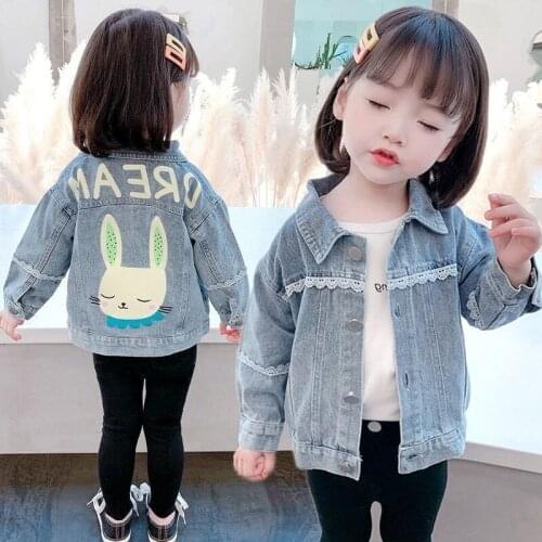 Rabbit Jean Spring Autumn Coat Outerwear Top Children Clothes School Kids Costume Teenage Girl Clothing High Quality