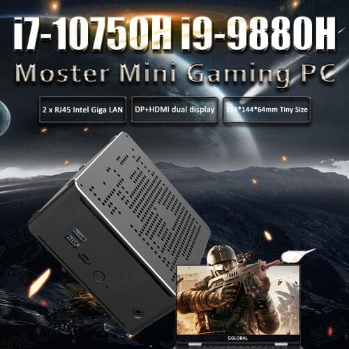Eglobal i9 8950HK mini Computer Windows 10 Pro NUC 64GB DDR4 RAM Portable PC Intel i9 9880H i7 10750H 9850H Gaming mini PC