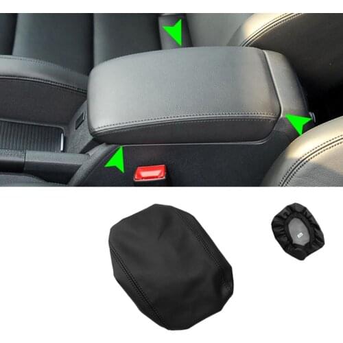 Center Armrest Leather Cover For VW Golf 6 MK6 VI 2010 2011 2012 2013 Car Interior Center Control Armrest Box Surface Cover Trim