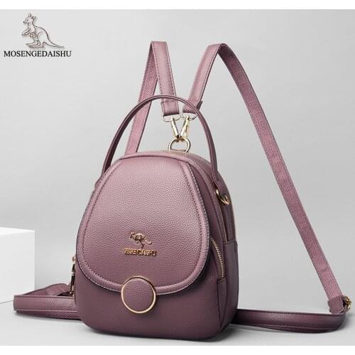Multifunctional Designer Womens Backpack Solid Color Design Ladies Travel Backpack Fashion Letter Design Women Shoulder Bags