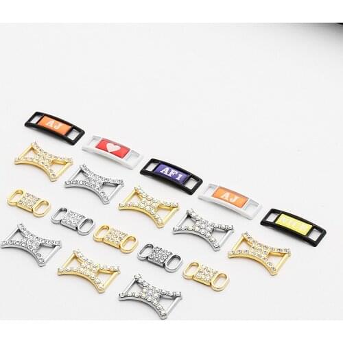 1Pair DIY AF1 Shoelaces Buckle Rhinestone Shoe Decorations Sneaker Kits Metal Lace Buckle Sports Metal Kits Shoe Accessories