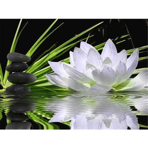 Orchid Flower DIY Embroidery 11CT Cross Stitch Kits Needlework Craft Set Cotton Thread Printed Canvas Home Decoration Room