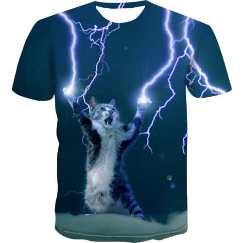 2021 New fashion cool T-shirt for men and women, a cat printing 3D T-shirt, summer short-sleeved T-shirt, male T-shirt XXS-6XL o