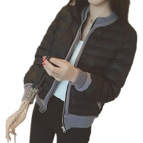 ZB5042 2021 New autumn and winter women big size show thin loose female short style cotton-padded jacket coat cheap wholesale