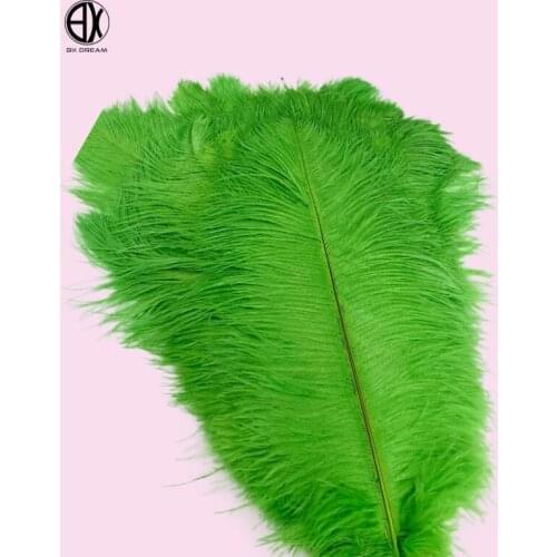 Wholesale! 50pcs Cute Green Ostrich Hair 40-45CMDIY Jewelry Accessories, Wedding Carnival Decorations