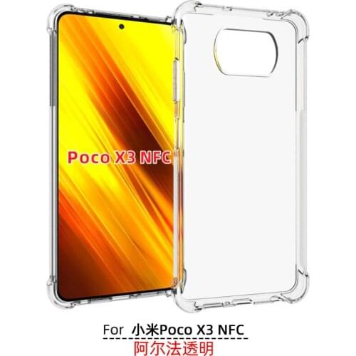 100pcs/lot High quality Anti shockproof transparent Soft TPU Cover Case For Xiaomi Redmi Poco X3 NFC