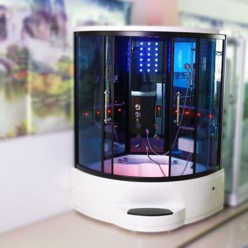 1500X1500X2250mm Luxury Steam Shower Cabin Bathroom Shower Enclosure Multi-Functional TV/DVD Wet Sauna Room 092