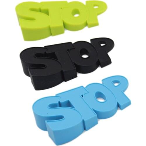 Silicone Door Stopper Baby Safety "STOP" Letters Modelling Children Exit Wind Gate Bottom Gate Resistance